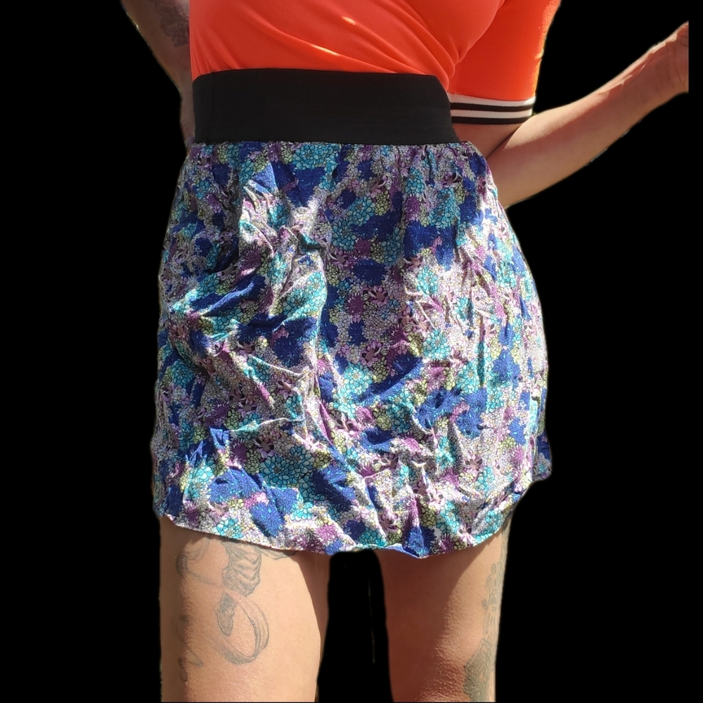 SCOTT Peplum Floral Skirt